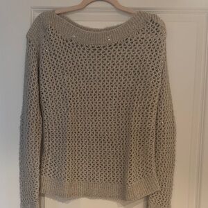 White House Black Market Taupe Knit Sweater